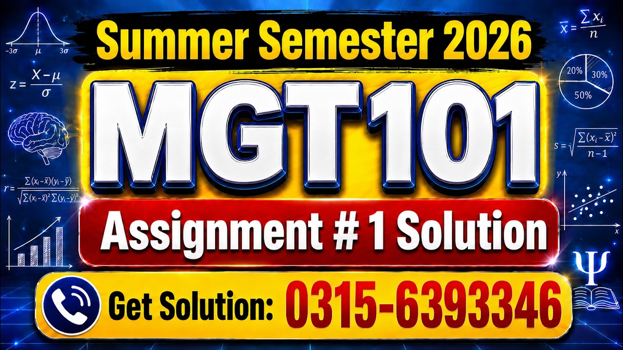 MGT101 Assignment 1 Solution Summer Semester 2026 #mgt101