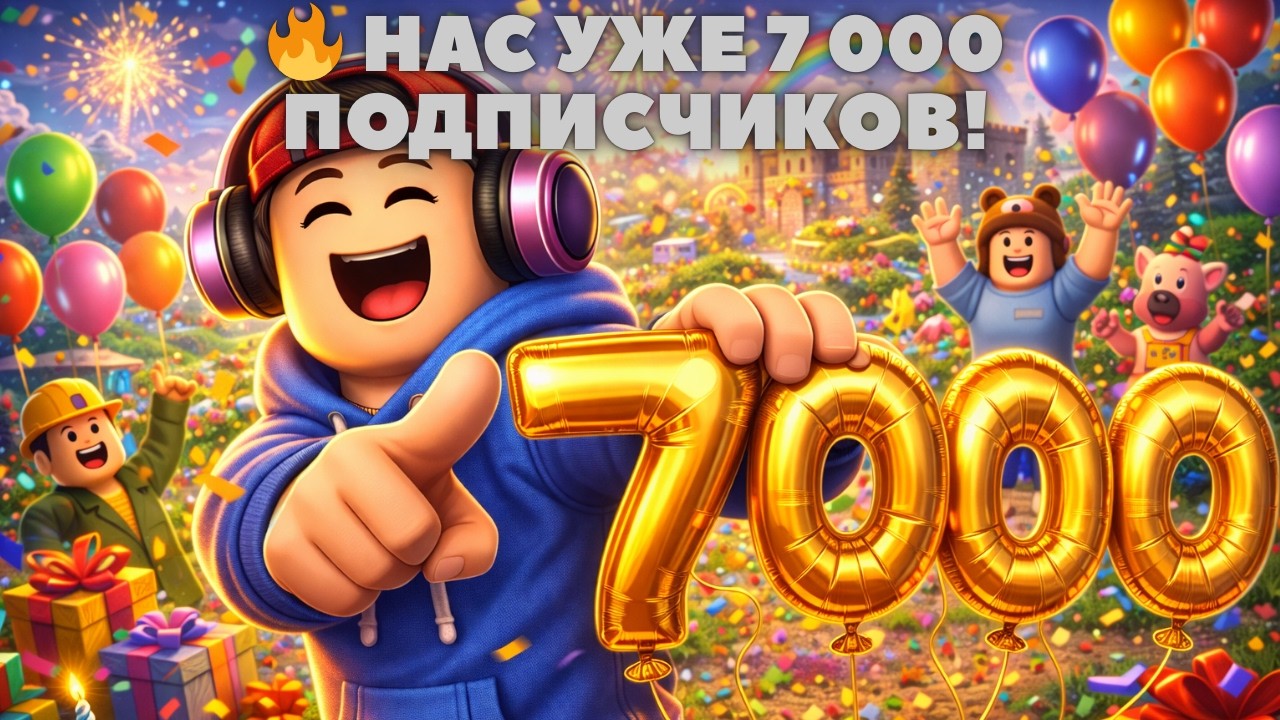ROBLOX 🎉 НАС УЖЕ 7К! ПРАЗДНИЧНЫЙ СТРИМ С ПОДПИСЧИКАМИ