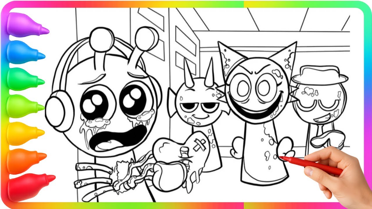 INCREDIBOX SPRUNKI Coloring Pages - How to Color Characters 😍