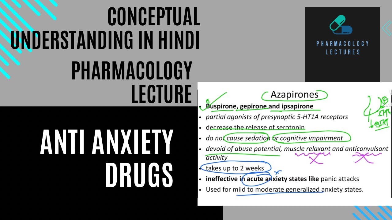 Anti anxiety drugs. Central nervous systems pharmacology lectures