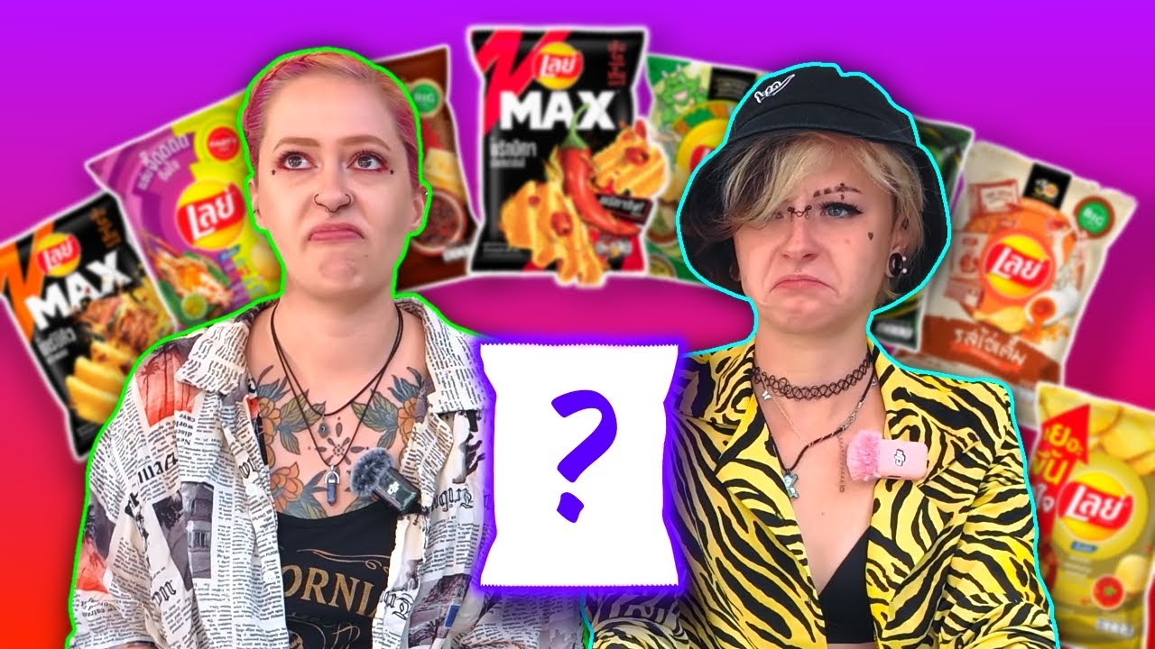 EATING The WEIRDEST Thai Lay's Flavors! - Taste Test - NotEasyBeinWheezy