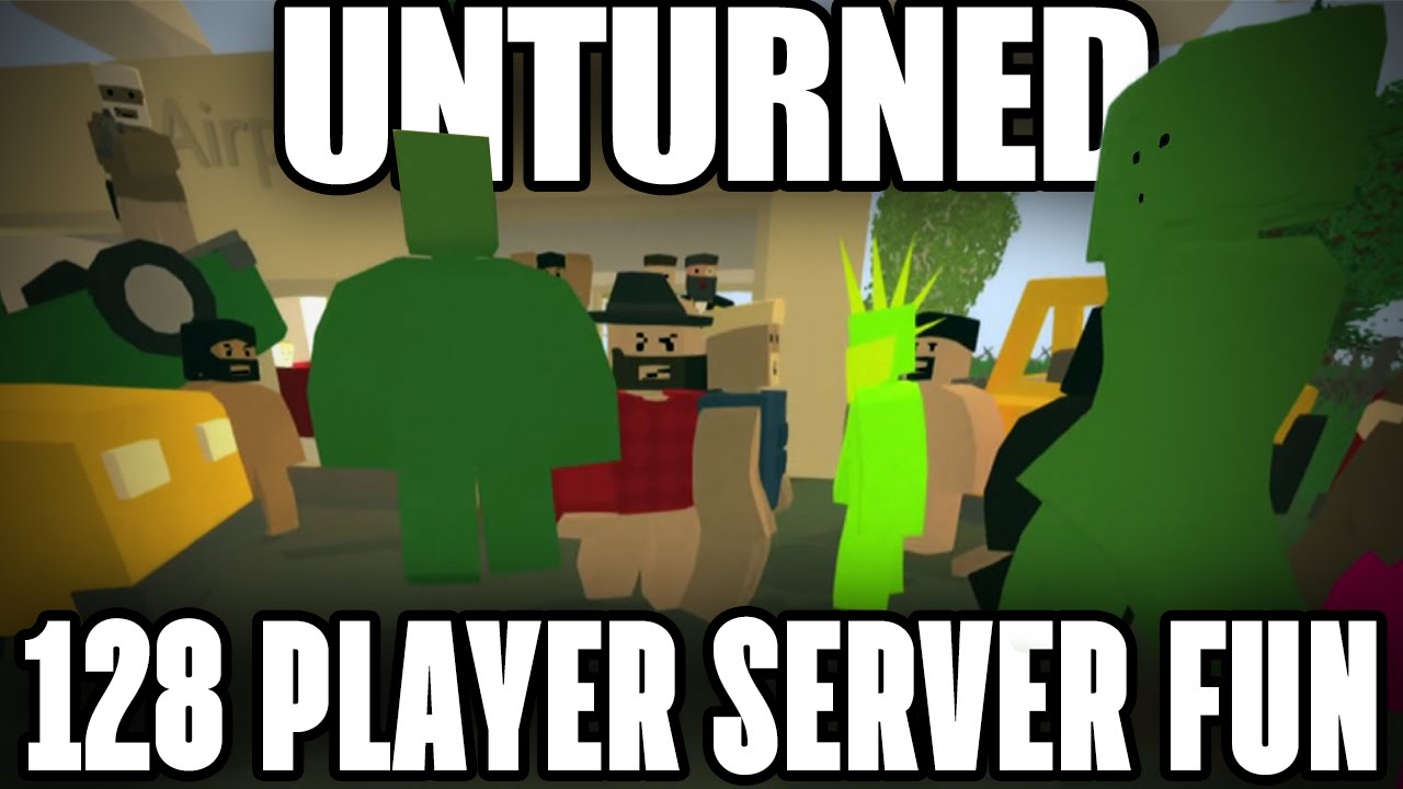 Unturned 128 Player Server Fun (Deforestation, Explosions, Flares, Smokes)