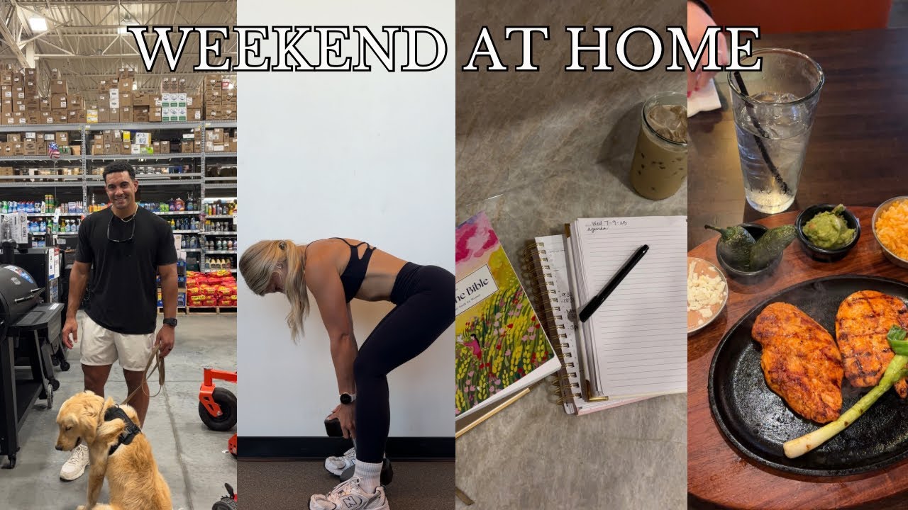 HOME VLOG: my mom’s in town, hanging by the pool, leg day workout, new grill