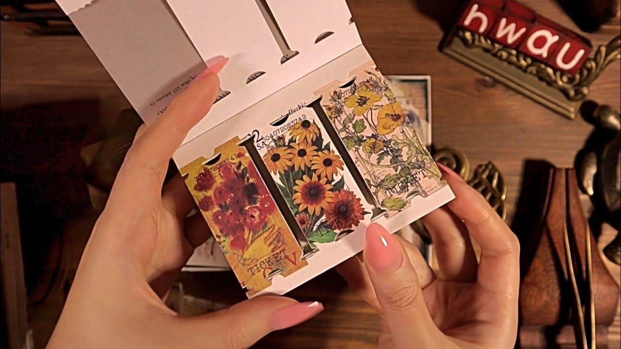 ASMR Journaling with Vintage Paper📜빈티지 다꾸 Scrapbooking Relaxing Sounds | hwaufranc 