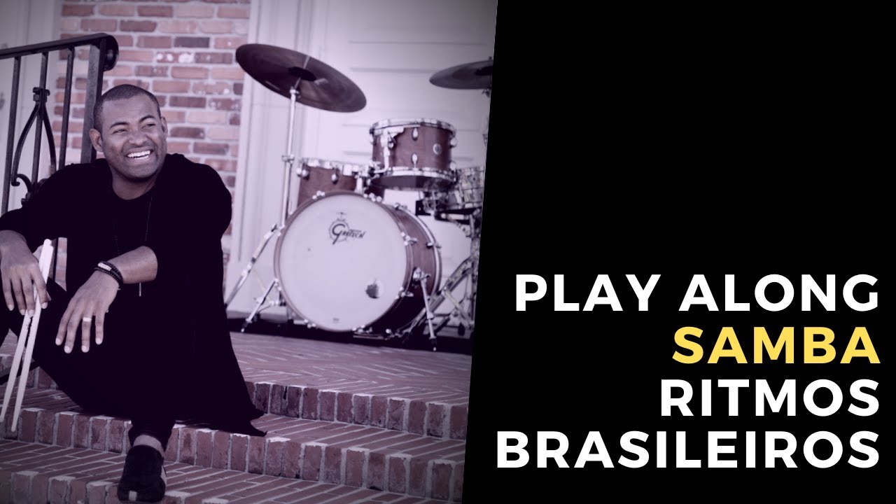 Aula de bateria: drums playalong  Samba ritmos brasileiros