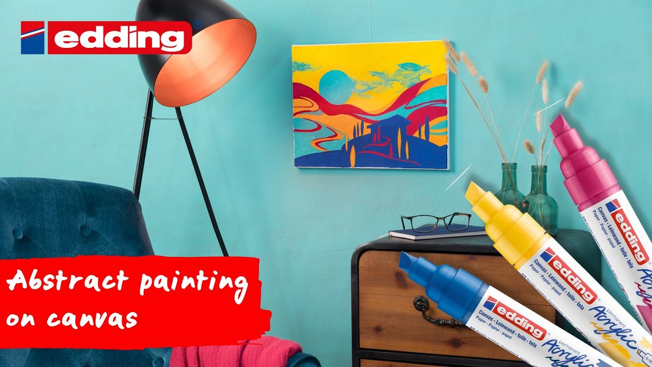 How to paint an abstract landscape with edding acrylic