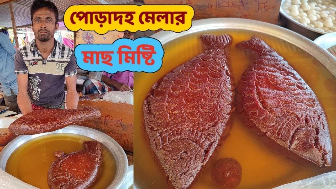 পোড়াদহ মেলার ১০ কেজি ওজনের বিশাল আকৃতির মাছ মিষ্টি ।। The Biggest Sweets