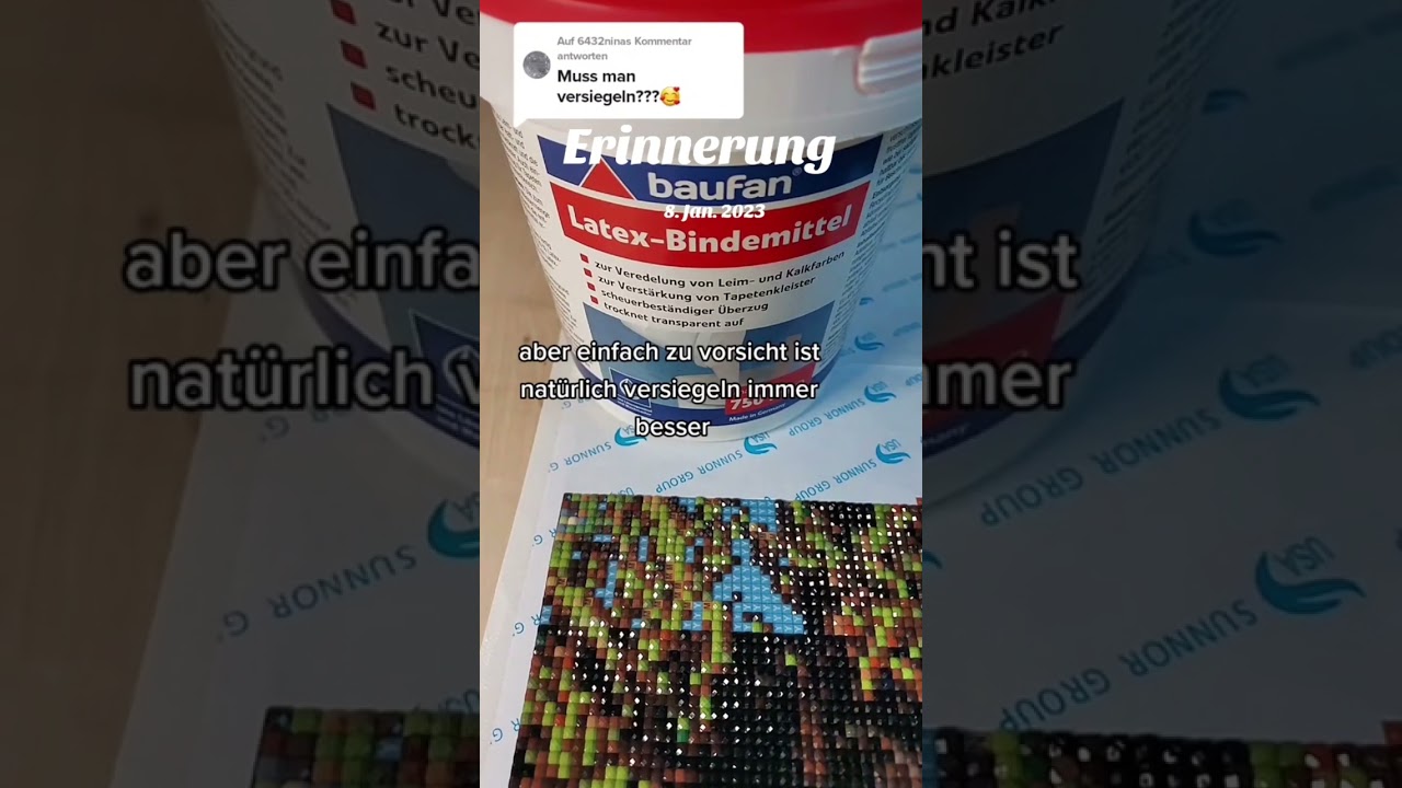 Versiegelung von diamond Painting. #diamondpainting #versiegelung #diamond #painting