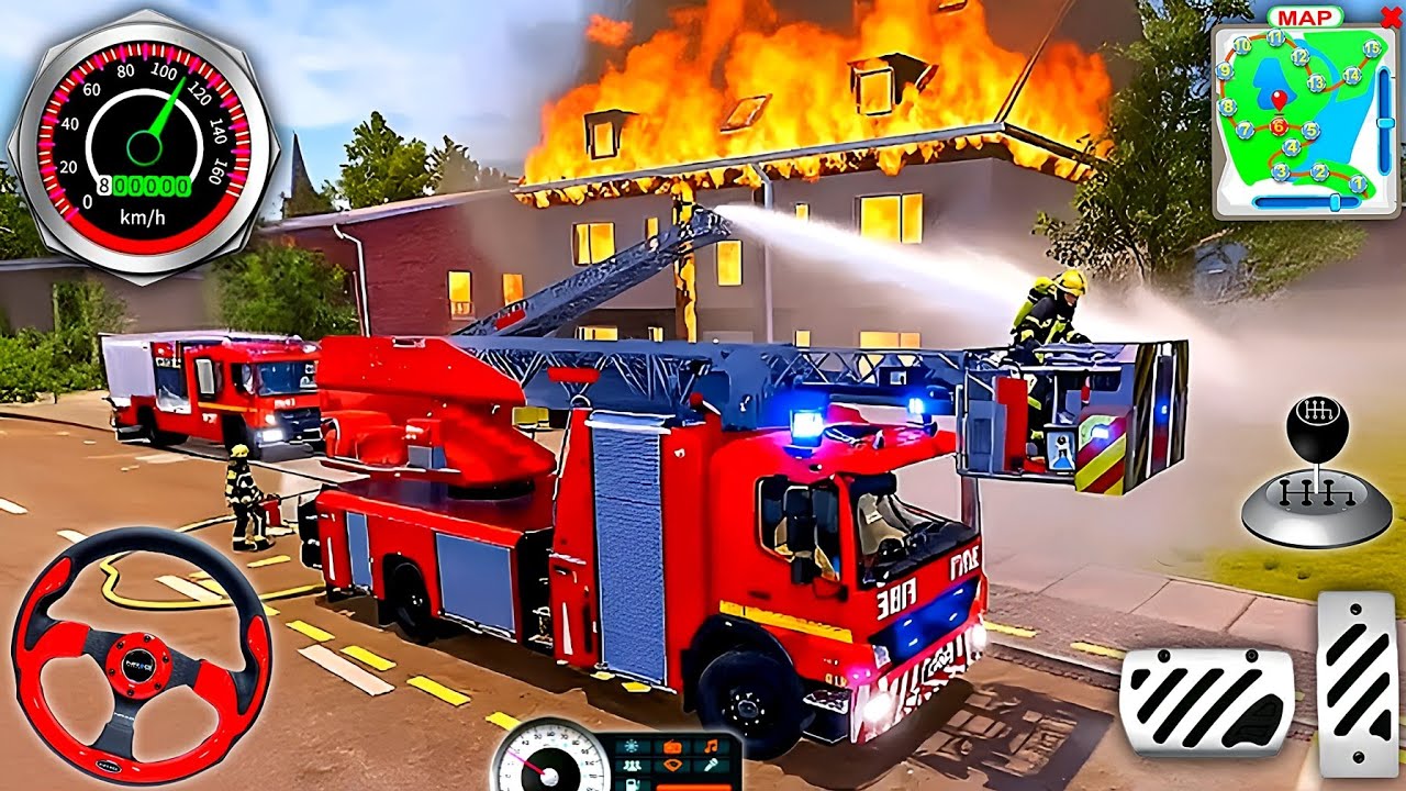 FireFighter Rescue Simulator 3D - Вождение машины скорой помощи 911 в США - Игра для Android