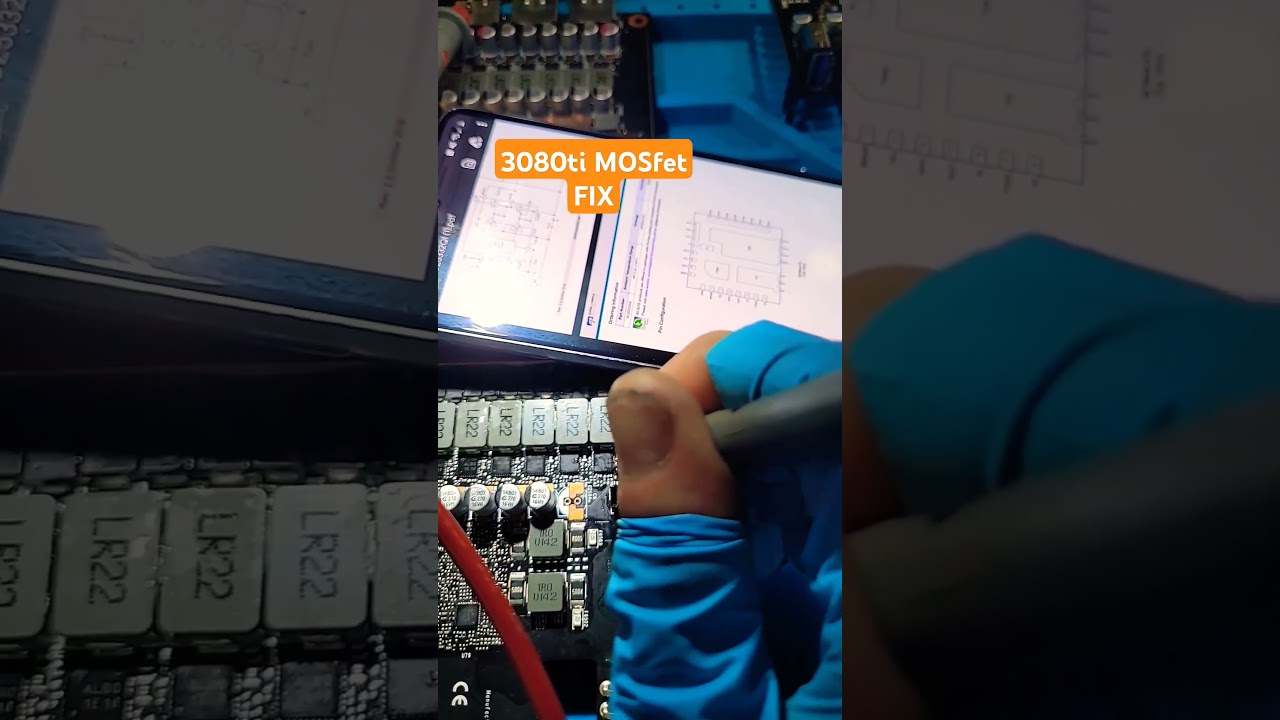 RTX 3080ti board Repair! Mosfet FIX #gpu #pcs water dmg PC pt5 #microsoldering