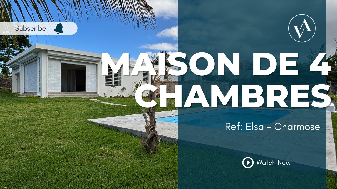 Charmose - Maison neuve de 4 chambres avec piscine et jardin