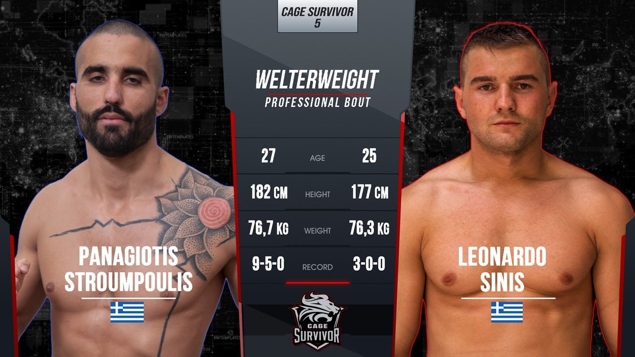 Cage Survivor 5 | Panagiotis Stroumpoulis vs. Leonardo Sinis | Full Fight