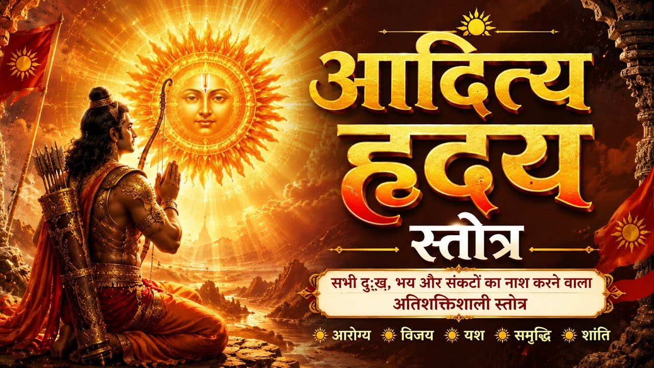 Aditya Hrudaya Stotram with Lyrics | आदित्य हृदय स्तोत्रम् | Powerful Surya Mantra | Morning Energy