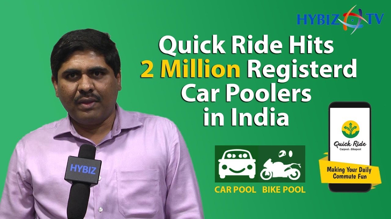 Quick Ride hits 2 Million registered Car-pollers in India | KNM Rao