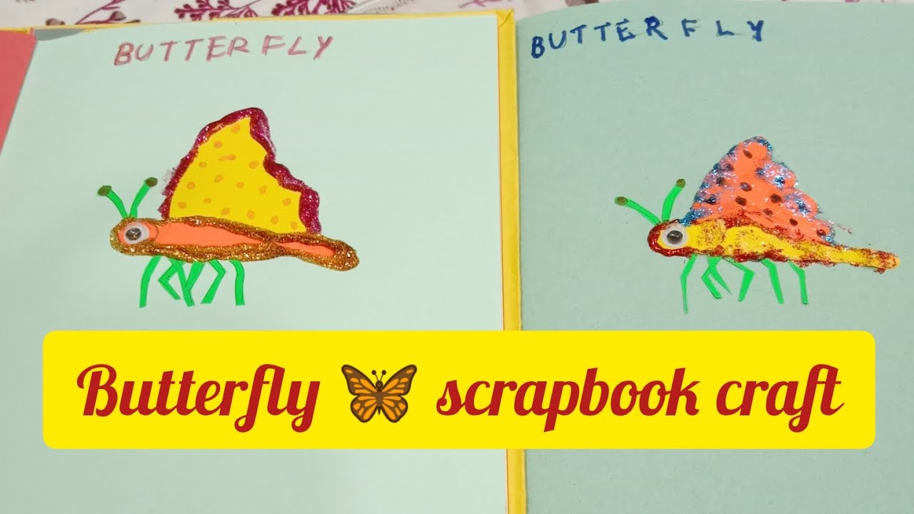 Easy butterfly 🦋 craft for scrapbook by Rose & Jasmine ।। Anyone can make this!