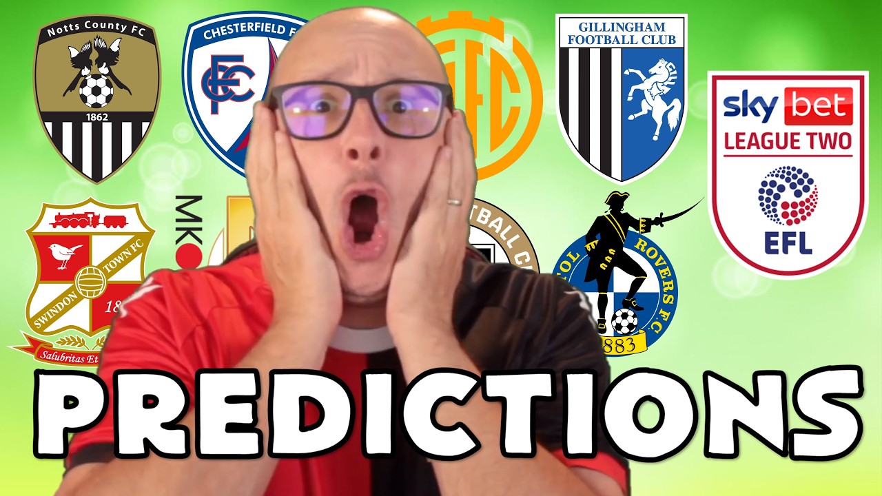 Прогнозы на сезон 2025/26 в Лиге 2 Английской футбольной лиги (EFL), 37-я неделя.