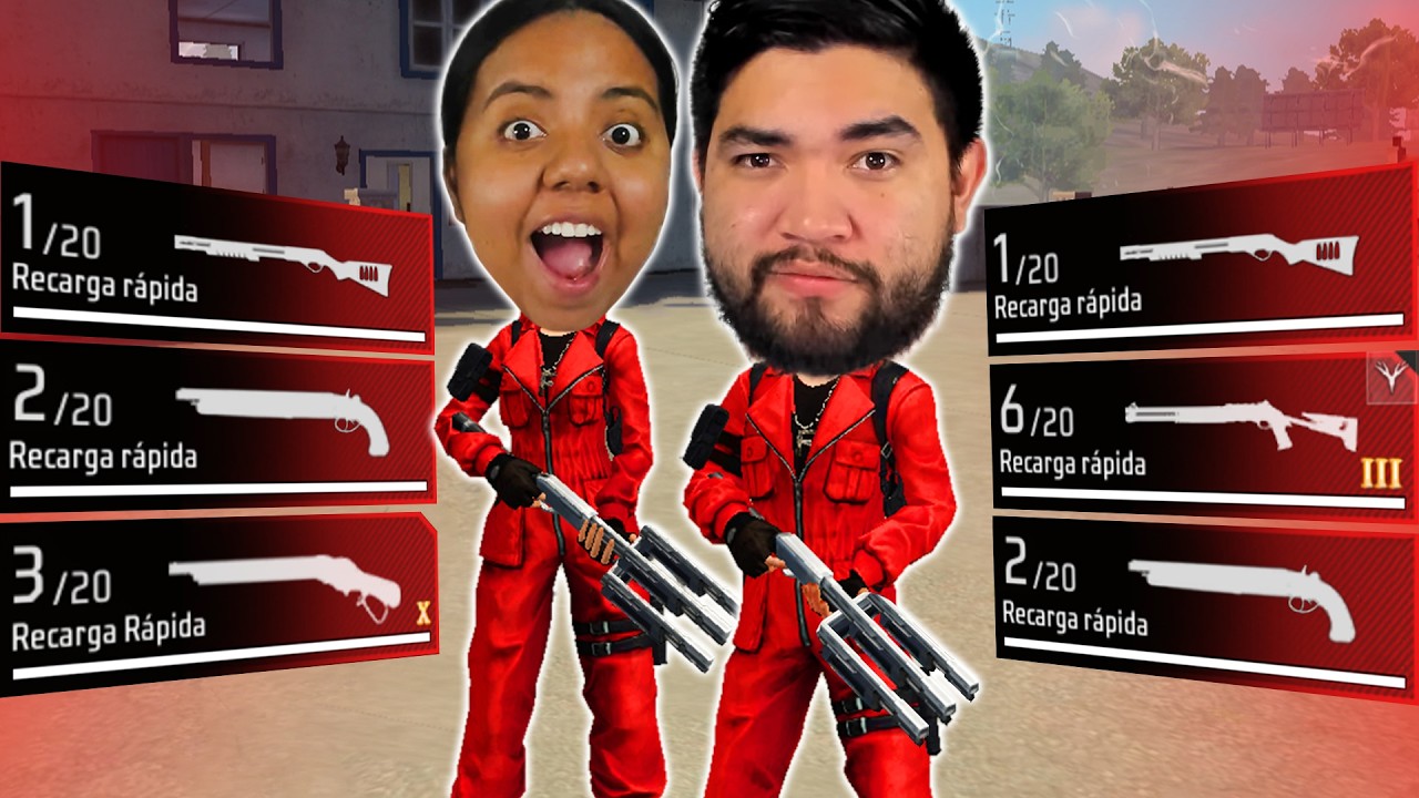 RETO DE LA TRIPLE ESCOPETA 🤯 USAMOS LA NUEVA ESCOPETA DE FREEFIRE 😱