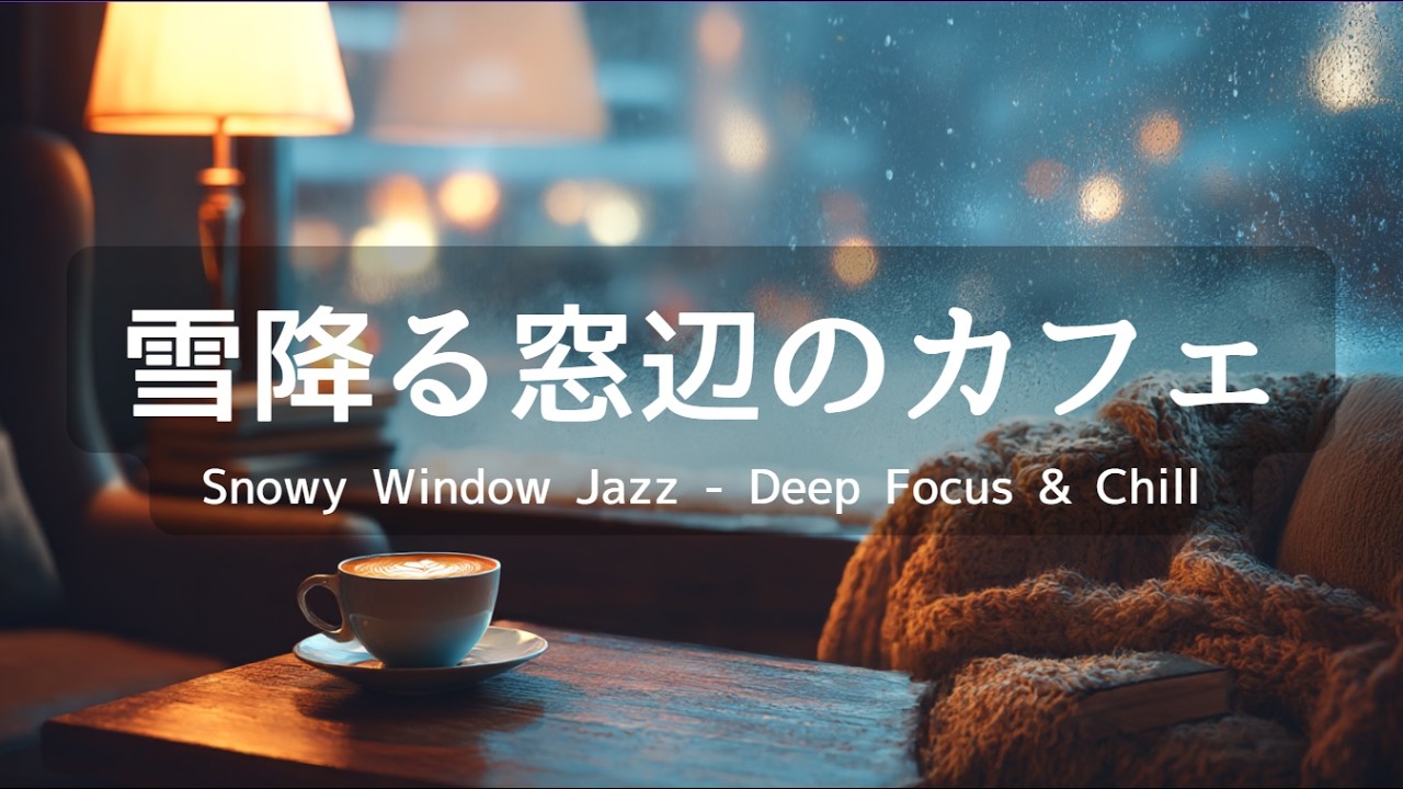 【リラックスBGM】雪降る窓辺のカフェ時間 ｜一瞬で没入するリラックスタイム｜カフェ風60分 – 作業用・癒し・集中・勉強用音楽