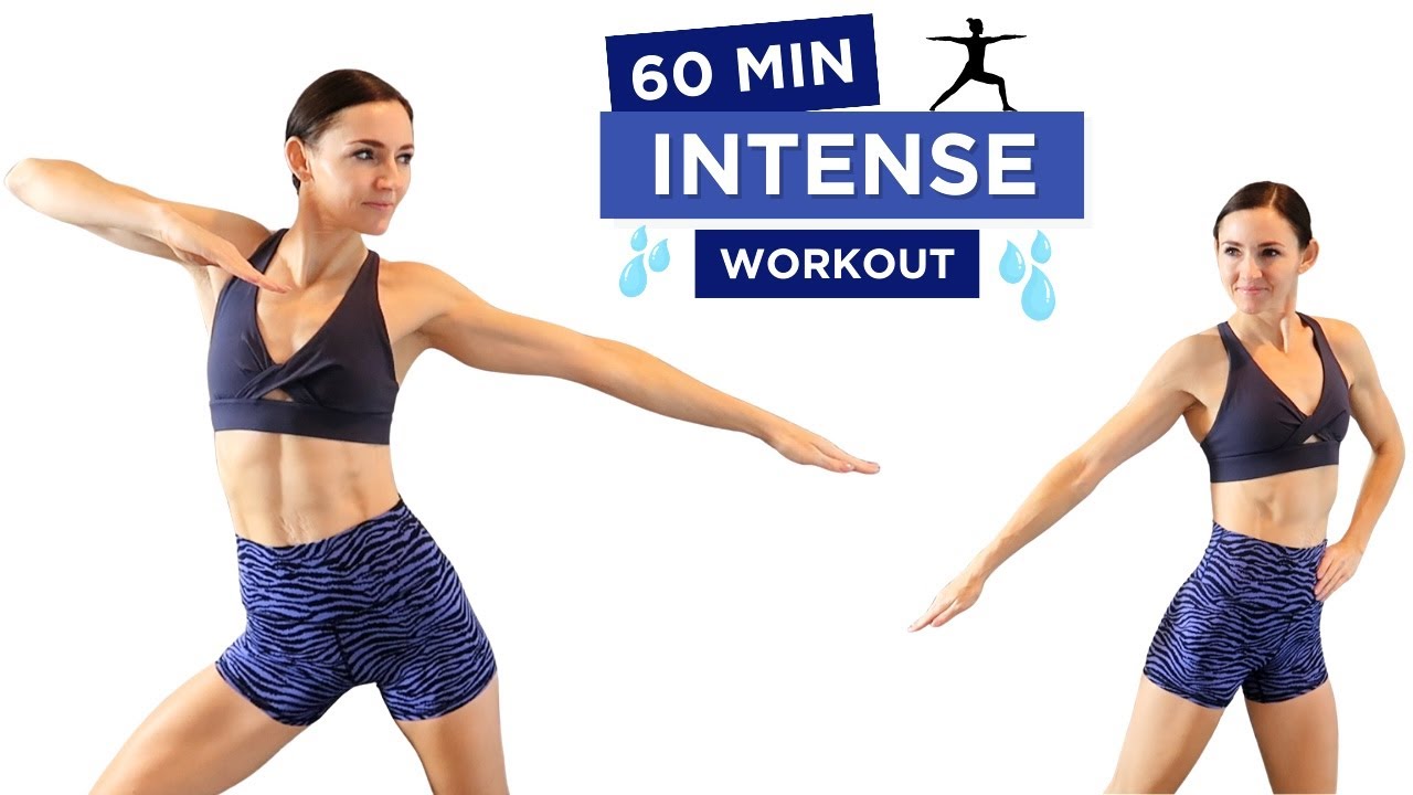 60 MIN INTENSE HIIT WORKOUT - (Advanced), No Equipment, No Repeats, Sweaty