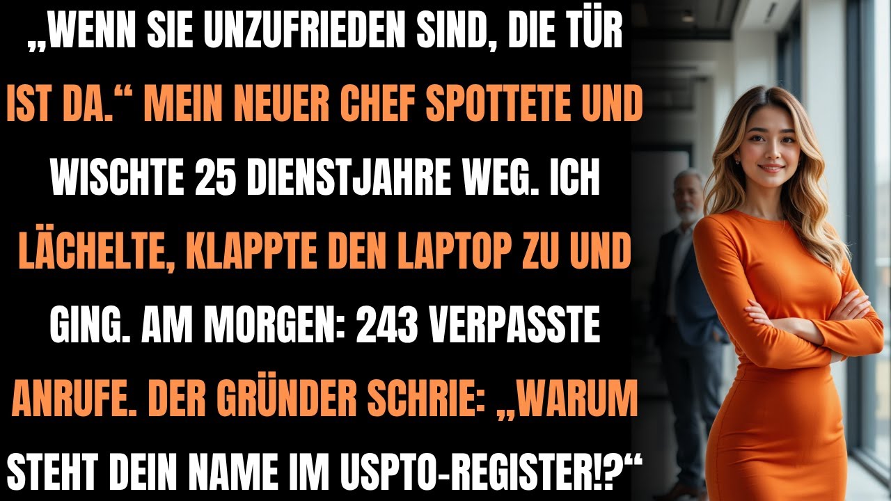 Mein Chef forderte mich heraus zu gehen – also nahm ich das 550-Millionen-Patent mit 💼