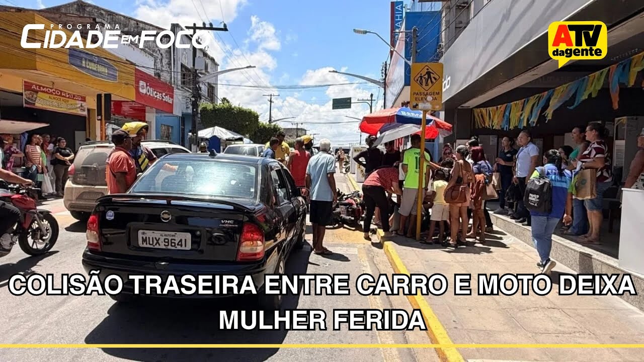 Colisão deixa mulher ferida no Centro de São Miguel | AO VIVO | Programa Cidade em Foco 05/02/2025
