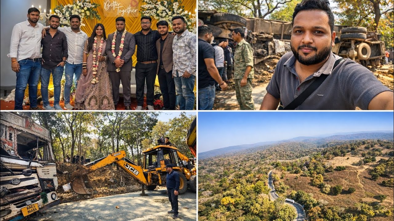 MP to Bilaspur Road Trip | Chilfi Ghati Truck Accident 😱 | Raipur Engagement Shoot Vlog 🎥🔥