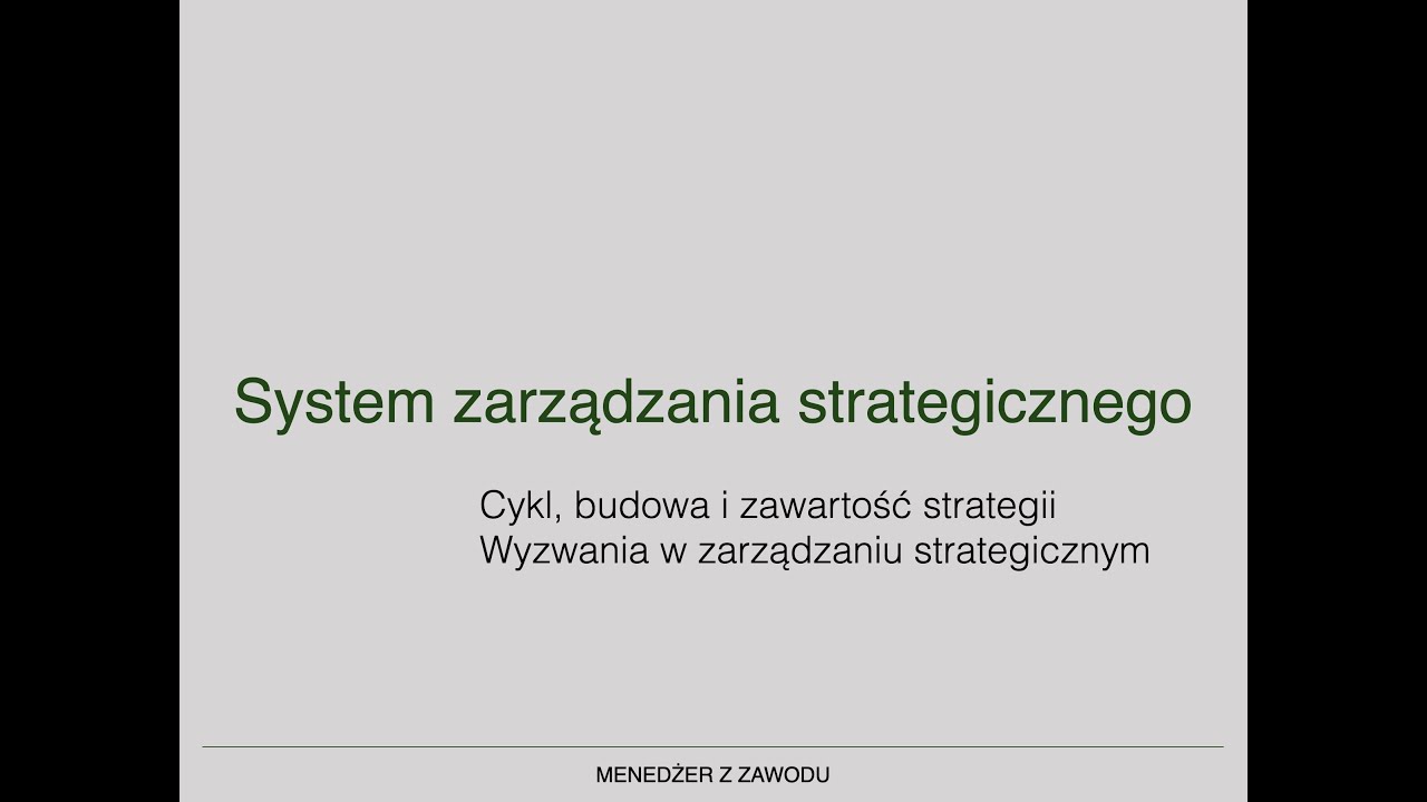 12 Zarządzanie strategiczne