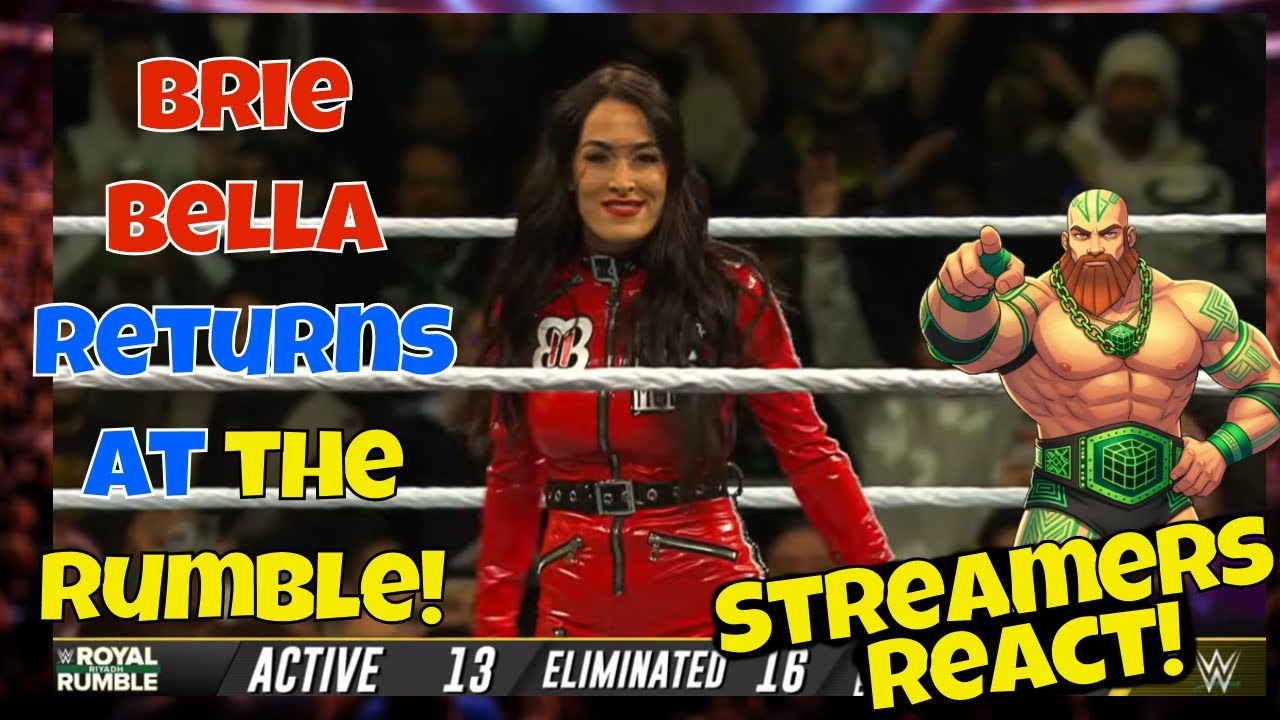 Streamers React! Brie Bella returns at the Royal Rumble!! #wwe #royalrumble  #wrestling