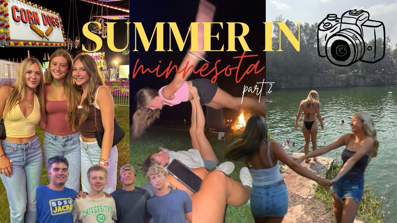 Summer in MN!👙🎡Pt.2 |fair, cliff jumping, lake, etc!