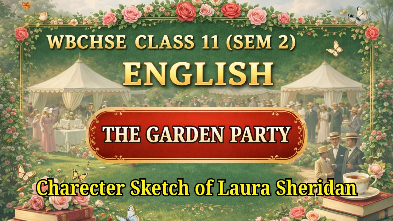 WBCHSE Class 11 English (Sem 2) | The Garden Party | Character Sketch of Laura Sheridan 🌸
