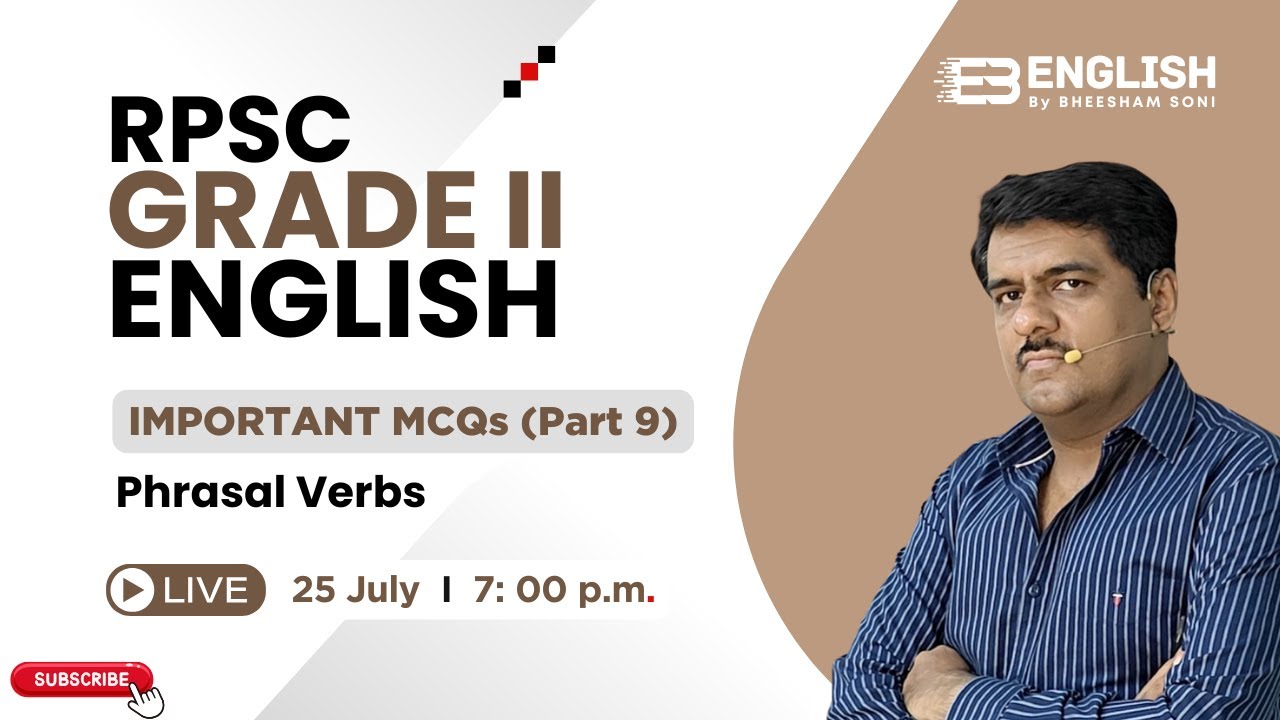 Important Phrasal Verbs MCQs | RPSC 2nd Grade English – Topic-Wise Practice | Part-1