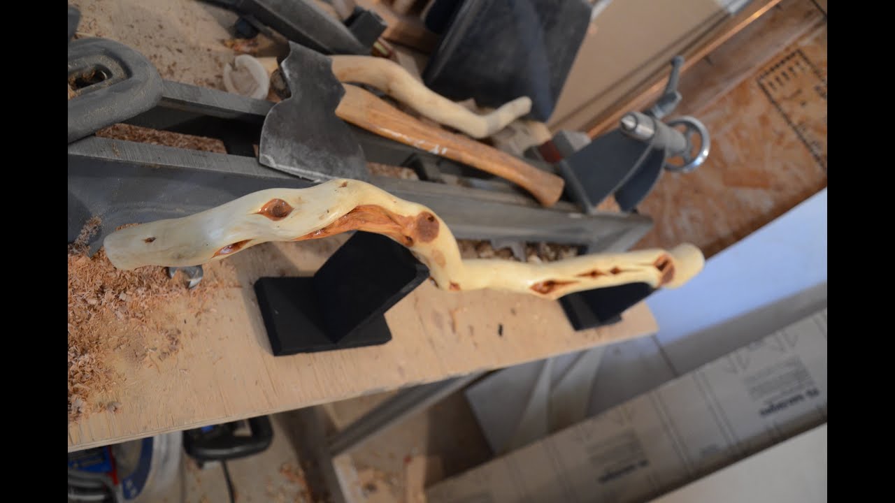 Carving a Diamond Willow Walking Cane