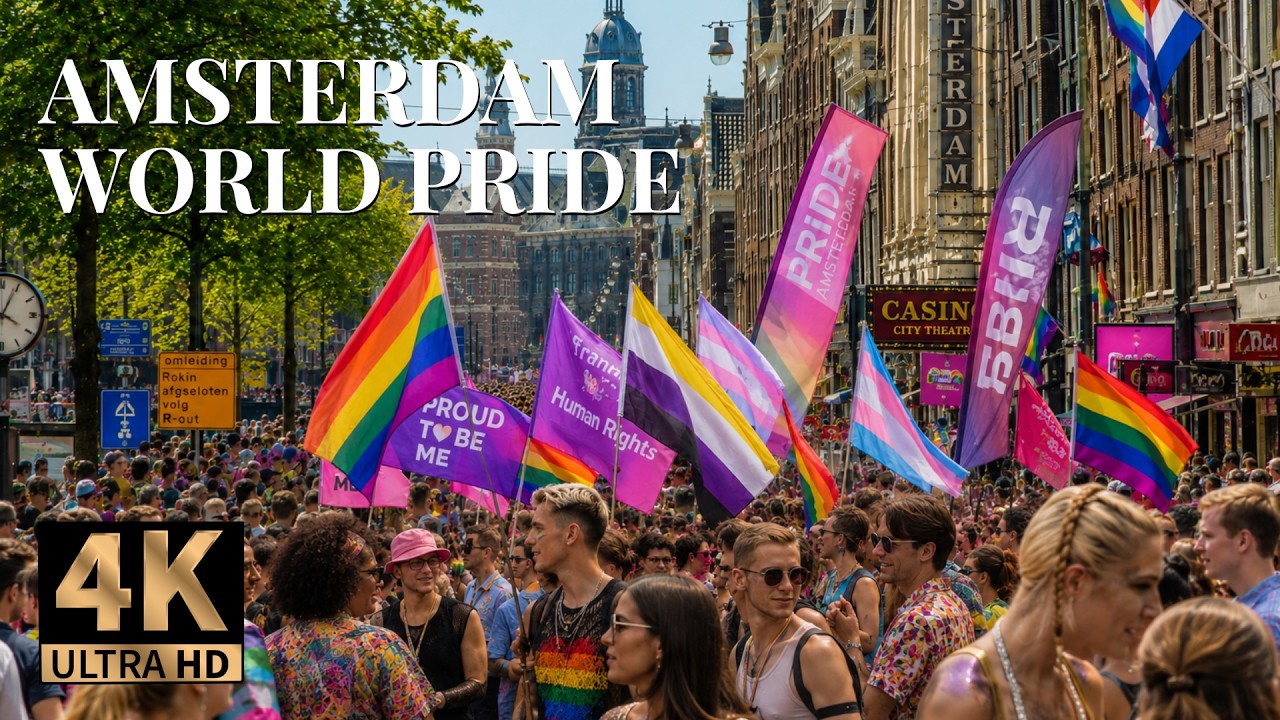 🌈 Amsterdam World Pride 2026 Opening Parade 🇳🇱 - Highlights 4K Walking Tour