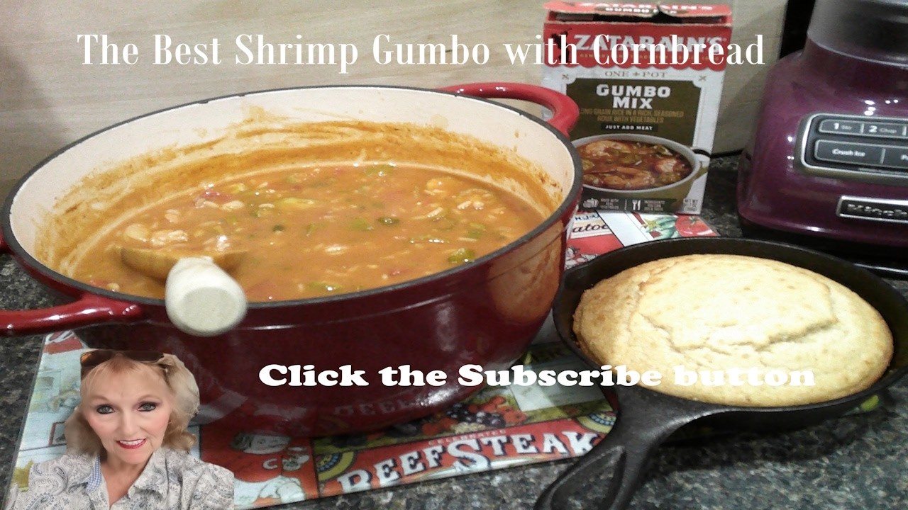 Shrimp Gumbo with Cornbread