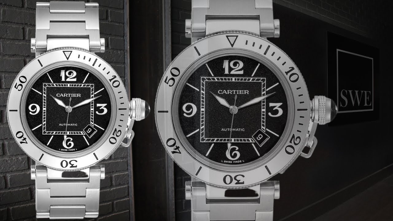 Cartier Pasha Seatimer Black Dial Automatic Mens Watch W31077M7 | SwissWatchExpo