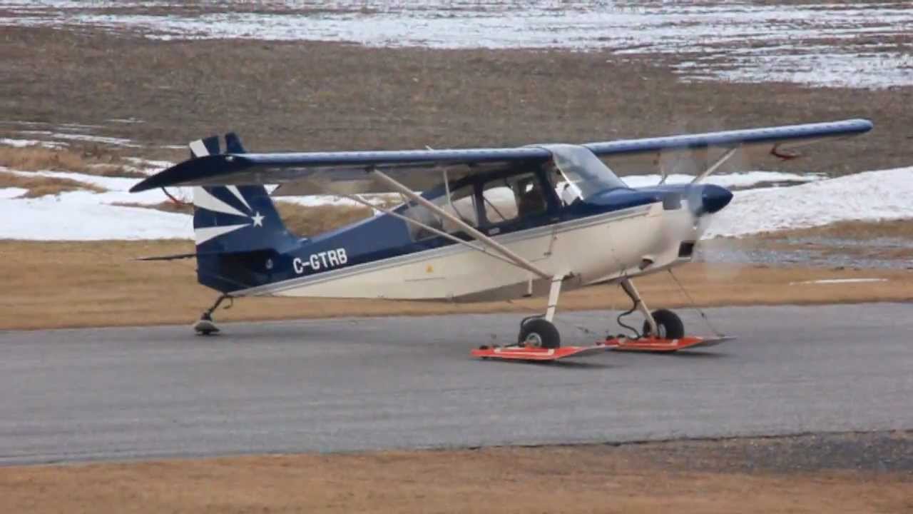 [HD] Bellanca 8GCBC Scout On Skis Landing and Taxiing CSU3