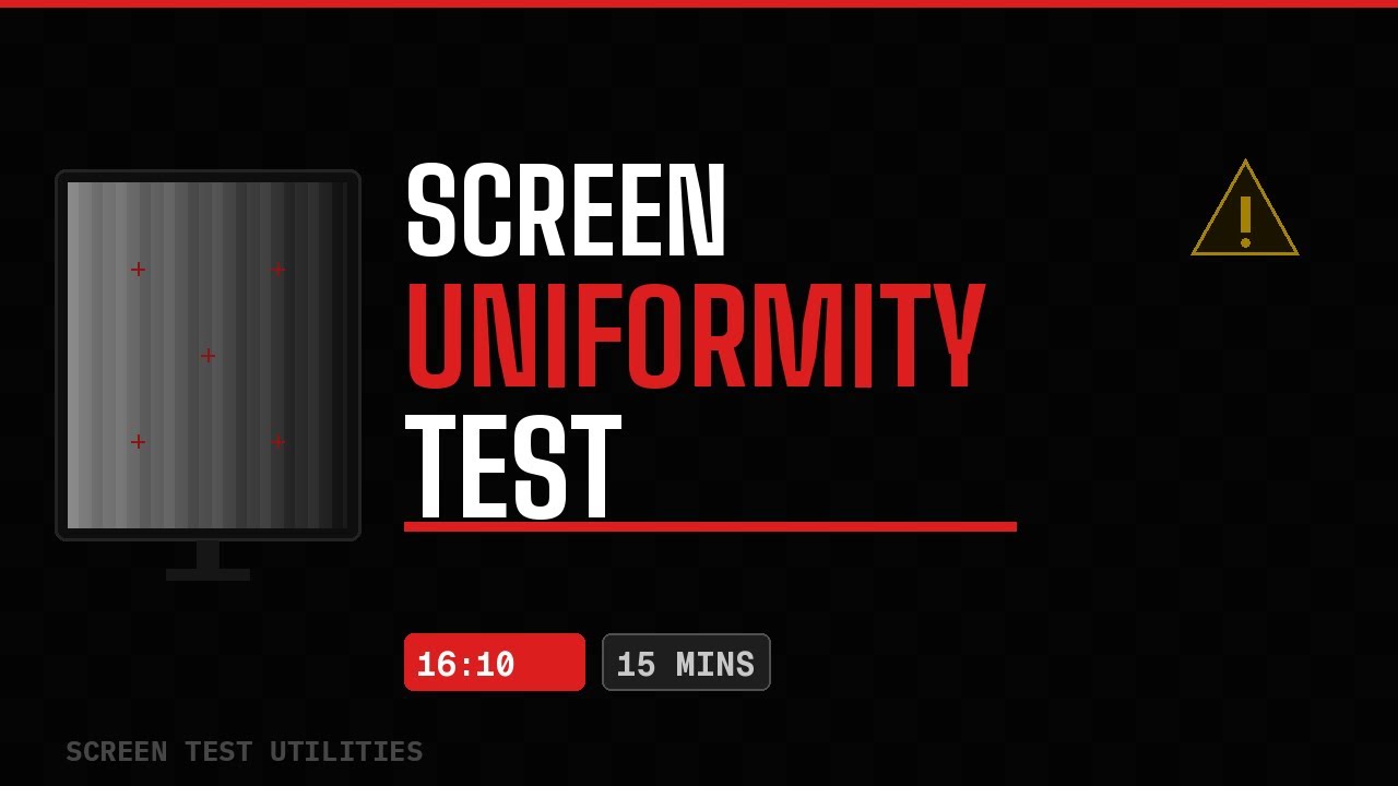 Screen Uniformity Test (16:10) – 15 Minutes – Full Screen Gray Gradient