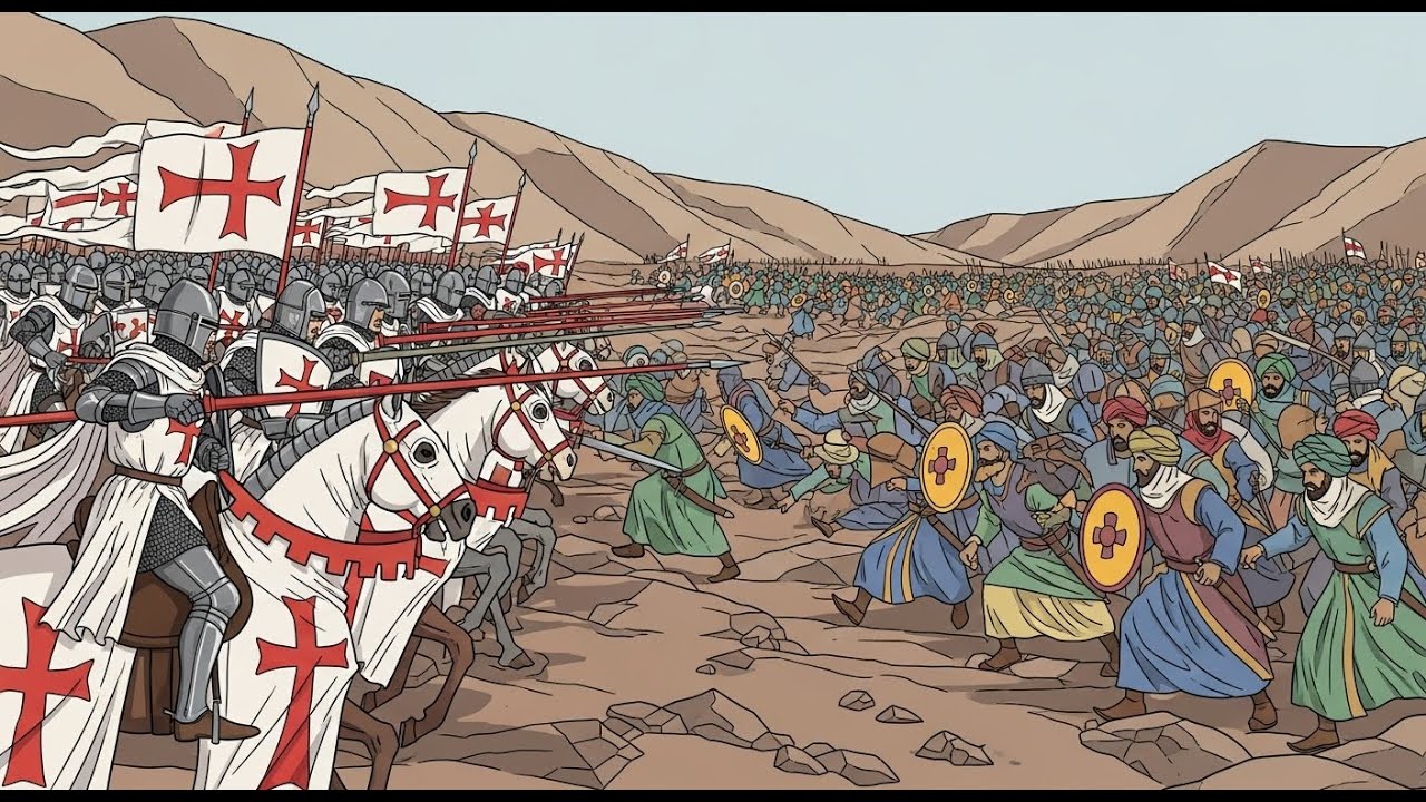 When 1,200 Knights CRUSHED 20,000 Muslims - The Battle That Stunned Jerusalem