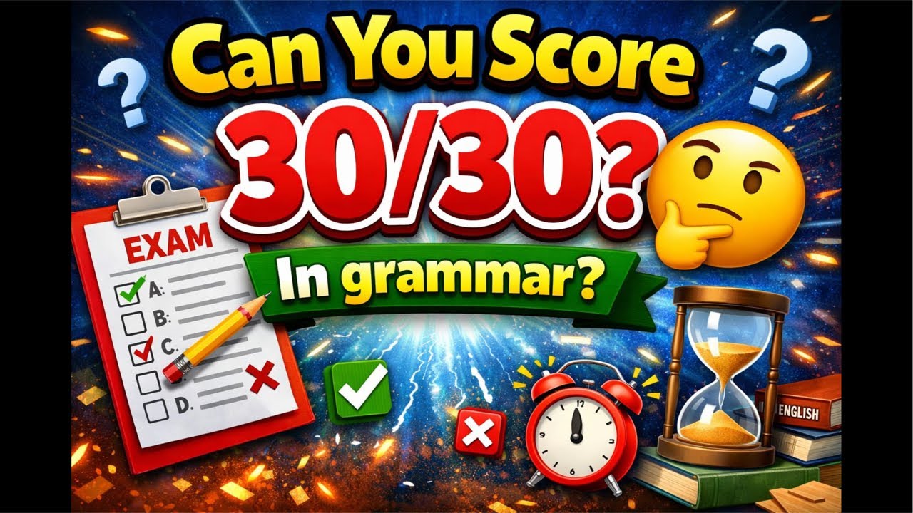 Can You Score 30/30? |🔴 LIVE English Grammar Quiz | Full Marks Challenge | BY PAWAN SIR