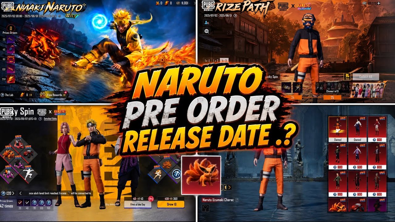 NARUTO ULTIMATE SPIN PRE ORDER CONFIRM DATE ! NARUTO PRIZE PATH & LUCKY SPIN 