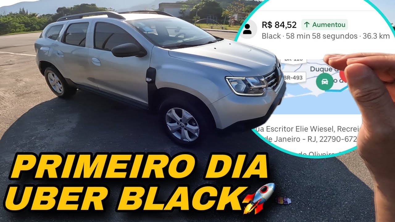 PRIMEIRO DIA DE UBER BLACK COM A DUSTER, #uberrio #uberbkack #duster
