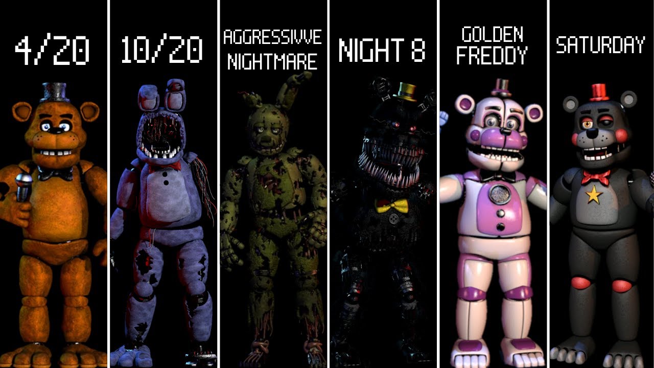 FNaF 1&ndash;6 All Extreme Nights | Ultimate Challenge (Five Nights at Freddy&rsquo;s Compilation)