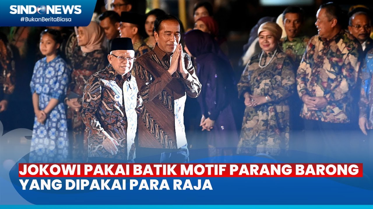 Hadiri Acara Istana Berbatik, Jokowi Pakai Batik Motif Parang Barong yang Dipakai Para Raja