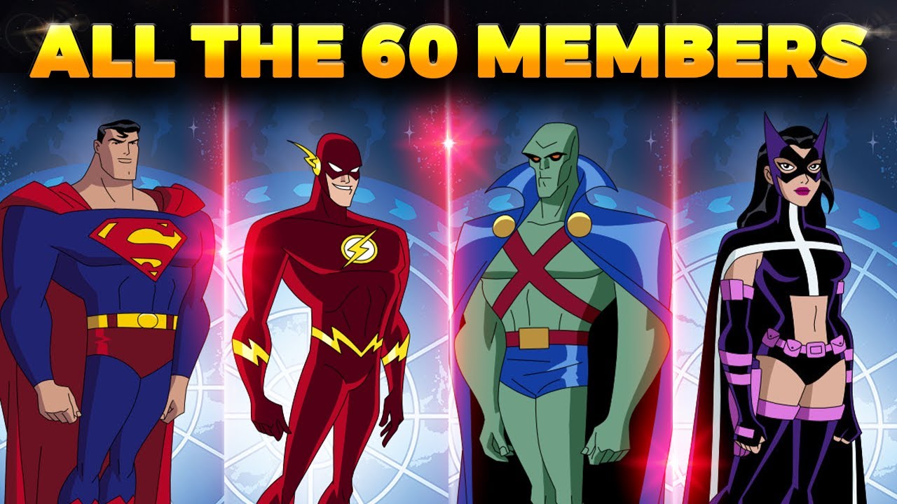 Justice League Unlimited : All The 60 Members! (In Alphabetical Order)