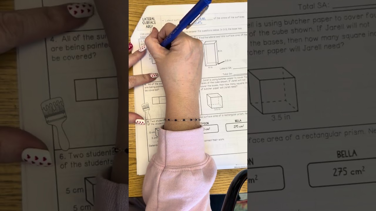 Surface Area of Rectangular Prisms taught by Mrs. Page 