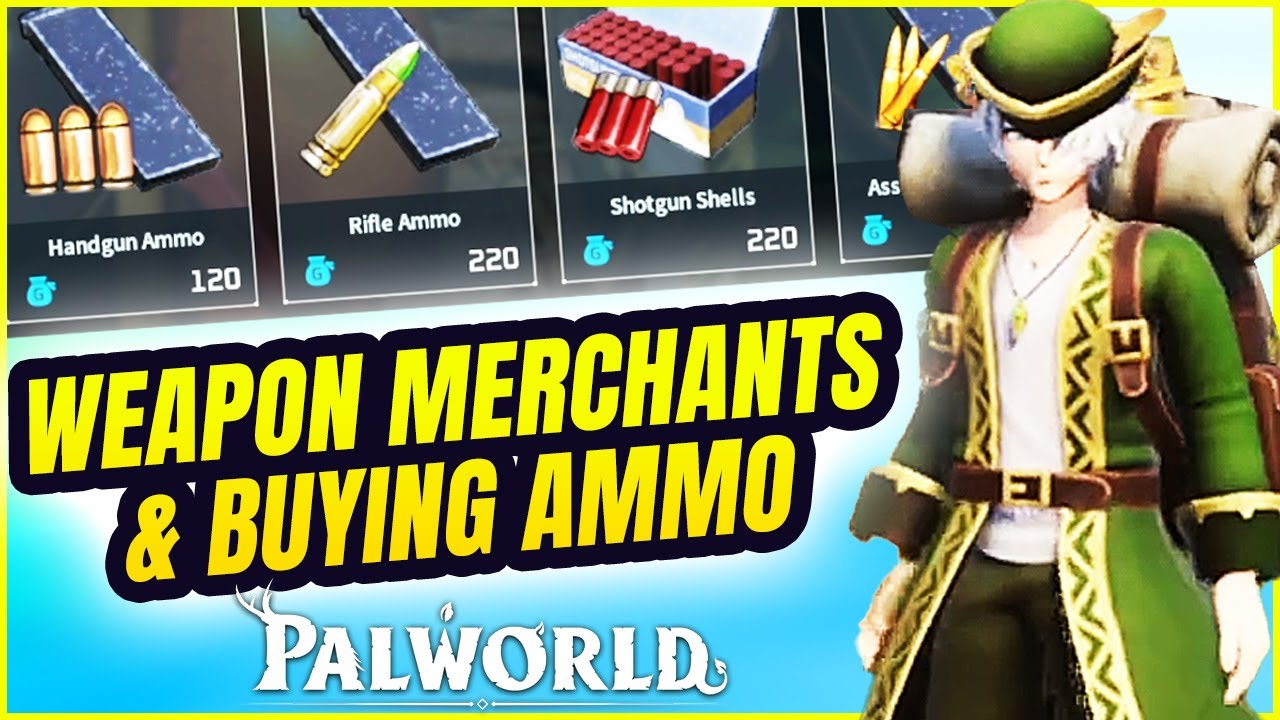 Palworld: Where to find Merchants Selling Weapons/Ammo (bullets) - Map Location