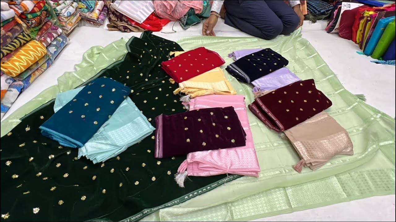 Chickpet Bangalore Wholesale sarees ||Single saree courier available