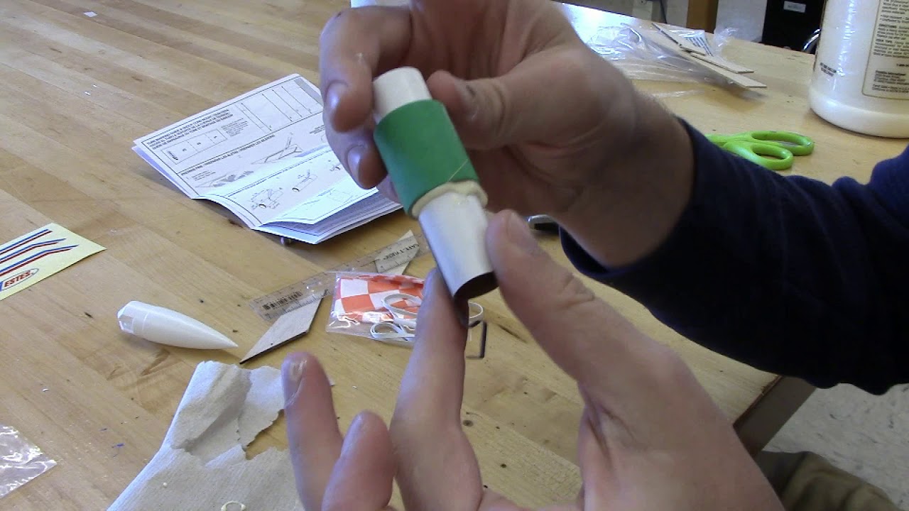 Estes Rocket Construction   Part 3   Engine Mount and Fin Placement