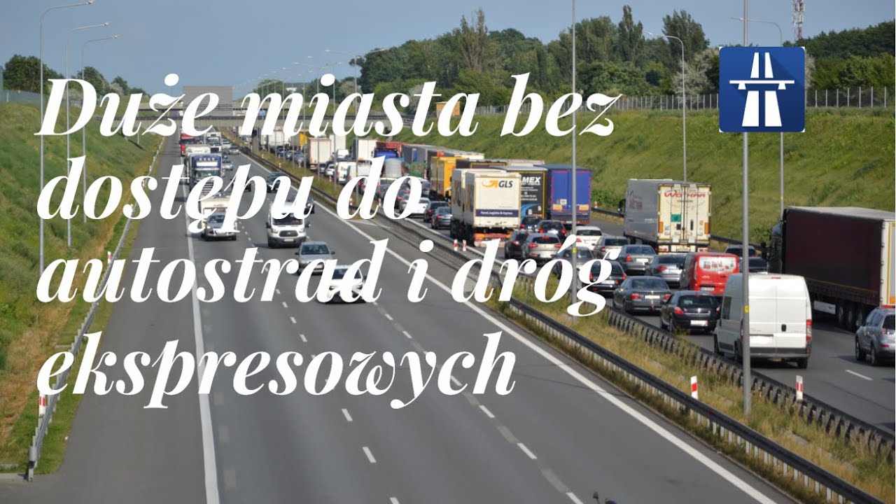 Крупные города Польши без доступа к автомагистралям