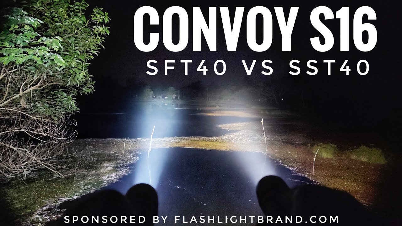 Convoy S16 SFT40 6500K vs S16 SST40 5000K Test Range: 100m - 300m